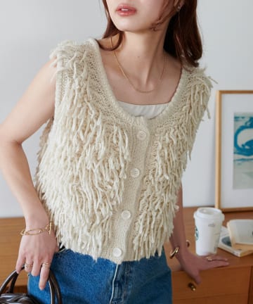 DISCOAT(ディスコート) 【WEB限定】フリンジベスト