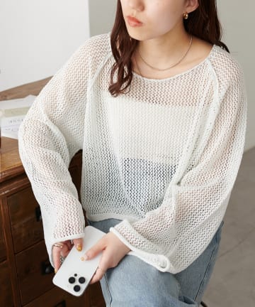 DISCOAT(ディスコート) 【WEB限定】ラメスカシプルオーバー