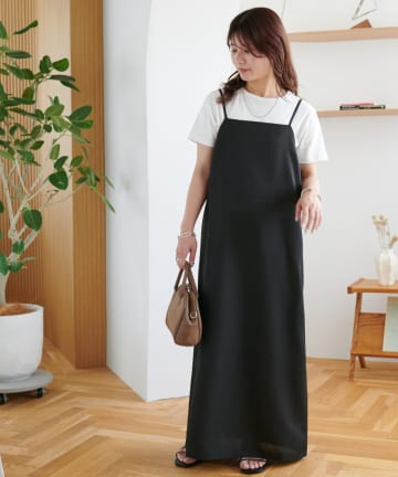 DISCOAT(ディスコート) 【WEB限定】リネンライクキャミワンピース