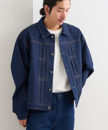 Kastane(カスタネ) 【ユニセックス/S.Mサイズ展開/セットアップ対応】BM 生デニムジャケット