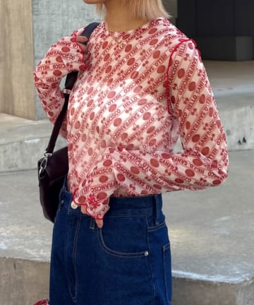 CIAOPANIC TYPY(チャオパニックティピー) 【HELLO.SANFRANCISCO/ハローサンフランシスコ】チェリー柄シアープリントTEE