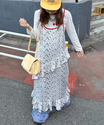 CIAOPANIC TYPY(チャオパニックティピー) 【HELLO.SANFRANCISCO/ハローサンフランシスコ】TEE付き星柄キャミワンピ