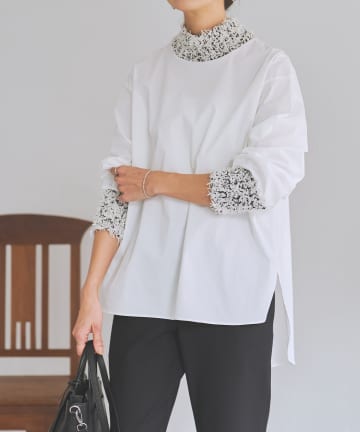 BEARDSLEY(ビアズリー) ツイードニットコンビシャツ