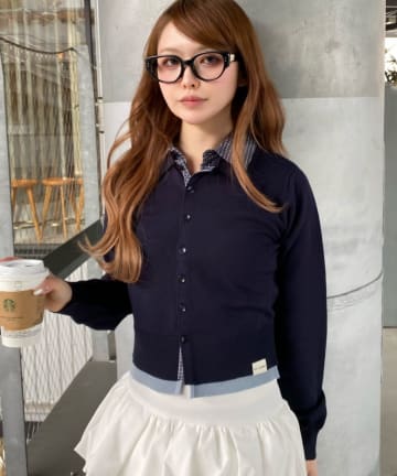 RAY CASSIN(レイカズン) シャツレイヤードカーディガン