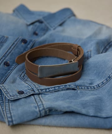 Whim Gazette(ウィム ガゼット) ＜WEB限定＞【THE PAUSE】プレートバックルベルト