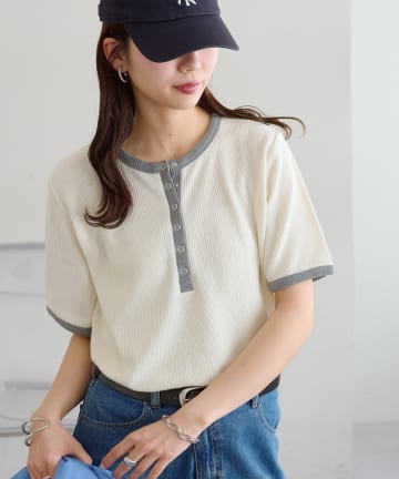 DISCOAT(ディスコート) バイカラーリングドットヘンリー5S