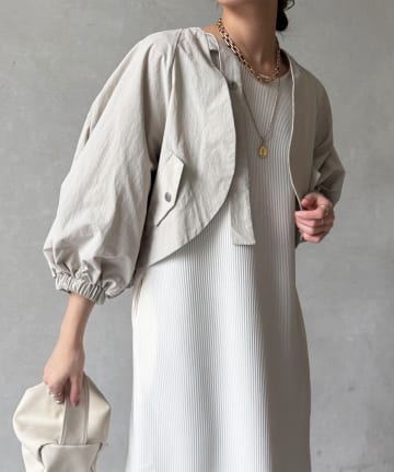 DOUDOU(ドゥドゥ) 【WEB限定】ボレロセットカットプリーツワンピース