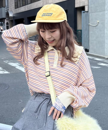 CIAOPANIC TYPY(チャオパニックティピー) 【HELLO.SANFRANCISCO/ハローサンフランシスコ】ビッグカラーボーダーポロニット