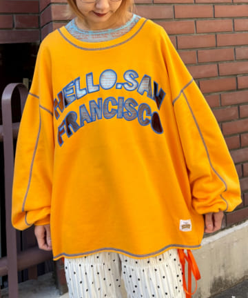 CIAOPANIC TYPY(チャオパニックティピー) 【HELLO.SANFRANCISCO/ハローサンフランシスコ】2WAYハロサンカットアウトスウェット