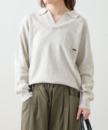 CIAOPANIC TYPY(チャオパニックティピー) ≪26SS展示会アイテム≫【GEVACO】スキッパーニットプルオーバー/ユニセックス