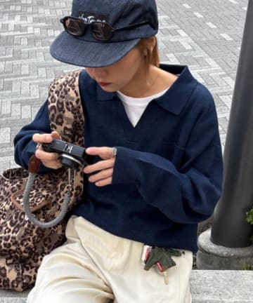 CIAOPANIC TYPY(チャオパニックティピー) ≪26SS展示会アイテム≫【GEVACO】スキッパーニットプルオーバー/ユニセックス