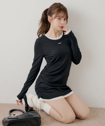 Chico(チコ) サイドドロストレイヤードワンピース