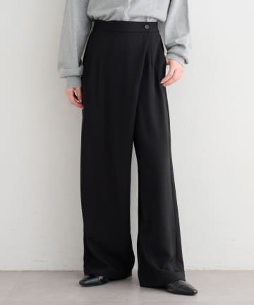 Kastane(カスタネ) 【セットアップ対応/S.Mサイズ展開】B シャンブレーラップスラックス