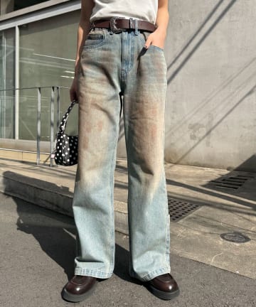 CIAOPANIC(チャオパニック) ヴィンテージライクセミフレアデニムパンツ