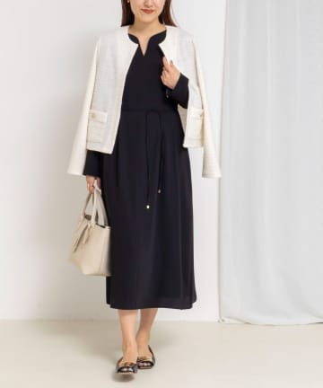 NOLLEY'S(ノーリーズ) ウォッシャブルウエストタックワンピース