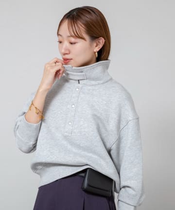 NOLLEY'S(ノーリーズ) 【MAQWEL/マクウェル】ウォッシャブルスタンドネックスウェット