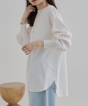 PUAL CE CIN(ピュアルセシン) 【大人気リバイバル】レイヤードプルオーバーブラウス