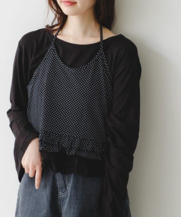 Kastane(カスタネ) ドットフリルキャミSET