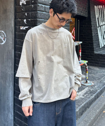 CIAOPANIC(チャオパニック) ピグメントレイヤードロンTEE