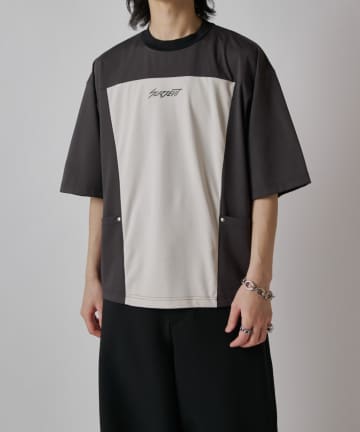 Lui's(ルイス) 【SURJENT】配色パネル切替ポケットTシャツ