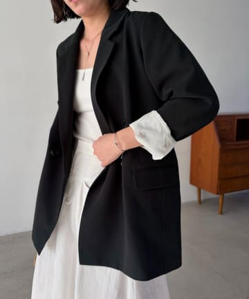 CAPRICIEUX LE'MAGE(カプリシュレマージュ) 【再販・サイズ展開あり・WEB限定カラー/グレージュ】Wテーラージャケット