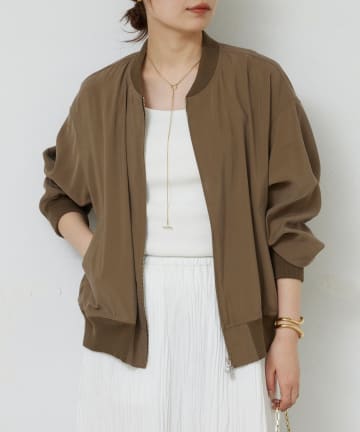 GALLARDAGALANTE(ガリャルダガランテ) 【人気BZが素材を変えて再登場！】サテンブルゾン