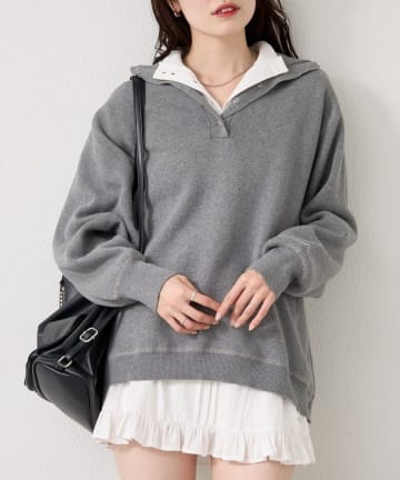 mystic(ミスティック) 【今すぐお届け◎】スウェットライクヘンリーニット