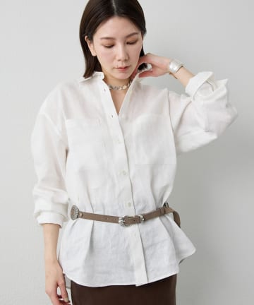 Whim Gazette(ウィム ガゼット) リネンシャツ