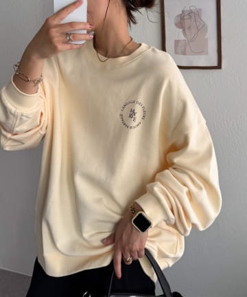 DISCOAT(ディスコート) 【WEB限定】ワンポイントロゴビッグスウェット
