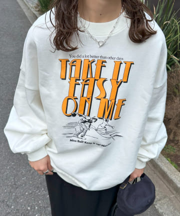 DISCOAT(ディスコート) 【WEB限定】ボーリングロゴビッグスウェット《ユニセックス》