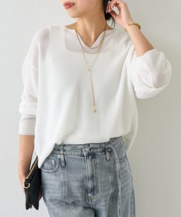 Jena　espace merveilleux(ジェナ　エスパスメルヴェイユ) 【小顔効果◎】ギマライクカタアゼVニット