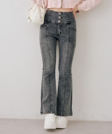 Remind me and forever(リマインドミーアンドフォーエバー) 後レースアップフレアパンツ