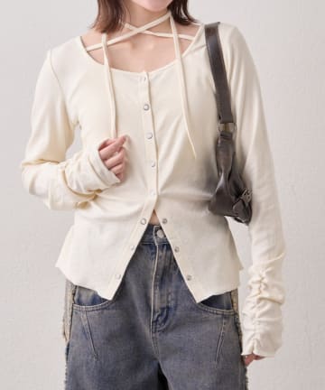 mline(エムライン) [mline]チョーカーボタントップス