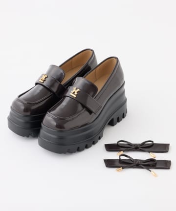 one after another NICE CLAUP(ワンアフターアナザー ナイスクラップ) 【２WAY仕様】マイナス3キロ見え厚底ローファー