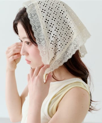 Kastane(カスタネ) レースタイアップスカーフ