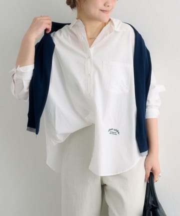 PUAL CE CIN(ピュアルセシン) リヨセルコットンオーバーシャツ