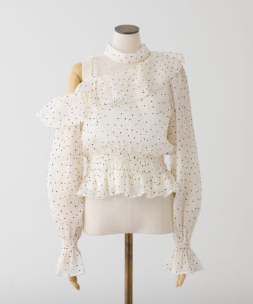 one after another NICE CLAUP(ワンアフターアナザー ナイスクラップ) 2WAYワンショルブラウス