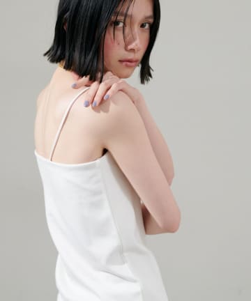 LARUTA(ラルータ) カップ付きレーヨンポンチキャミ