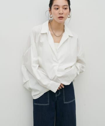 LARUTA(ラルータ) スキッパー長袖シャツ