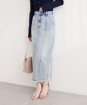 natural couture(ナチュラルクチュール) ストレートデニムタイトスカート