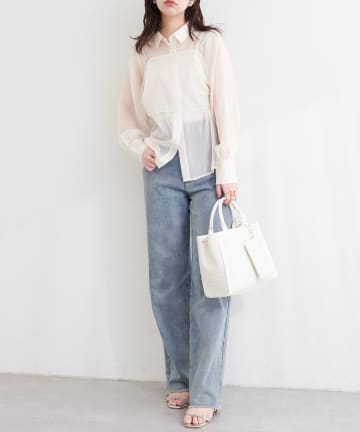 natural couture(ナチュラルクチュール) 〈osono〉ビスチェ+シャツSET