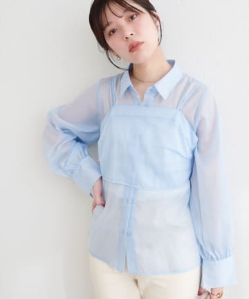 natural couture(ナチュラルクチュール) 〈osono〉ビスチェ+シャツSET