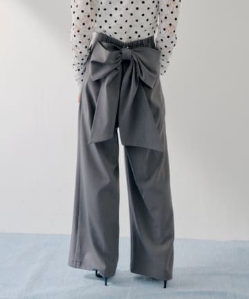 Chico(チコ) 【SALON by Chico】取り外しリボンスラックスパンツ