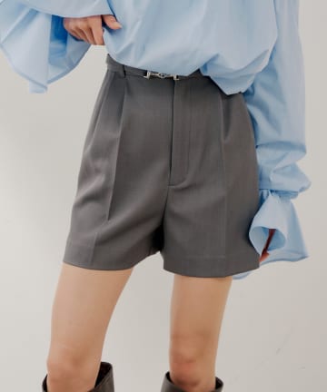 Chico(チコ) 【SALON by Chico】ウエスト金具ベルト付きハーフパンツ