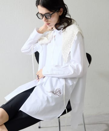 Whim Gazette(ウィム ガゼット) Thomas Masonアニマル刺繍シャツ