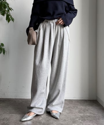 OUTLET(アウトレット) 【DouDou】タックイージーパンツ