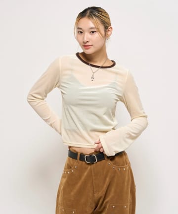 OUTLET(アウトレット) 【WHO'S WHO gallery】ベロアリンガートップス