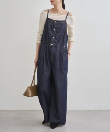 OUTLET(アウトレット) 【Loungedress】デニムキャミサロペット