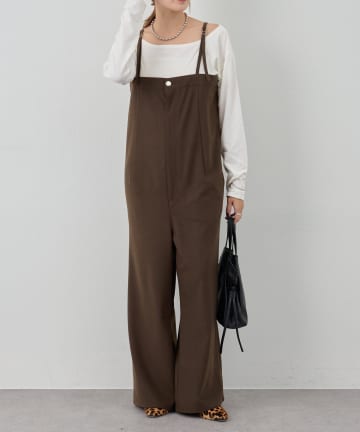 OUTLET(アウトレット) 【SHENERY】ストレートラインサロペット