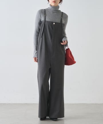 OUTLET(アウトレット) 【SHENERY】ストレートラインサロペット